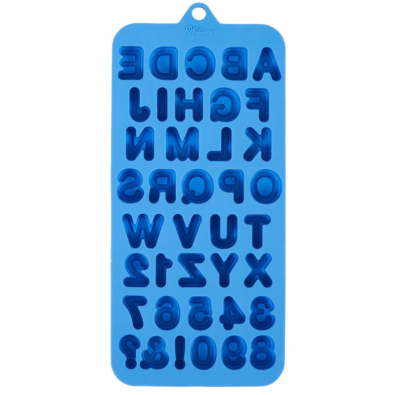 Wilton Letters and Numbers Silicone Candy Mold, 39-Cavity