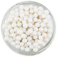 White Sugar Pearl Dragees 4mm