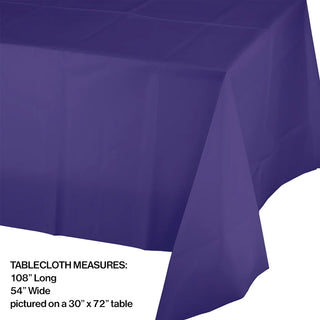 Purple Plastic Tablecloth