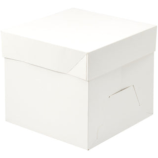 10.25 Inch White Barrel Cake Box