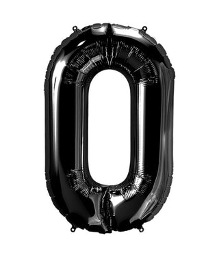 Black # 0 Shape Balloon
