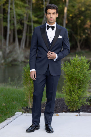Michael Kors Navy Performance Stretch Tuxedo