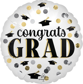 Polka Dots Congrats Grad Mylar Balloon