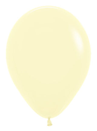 Sempertex Pastel Matte Yellow Latex Balloons