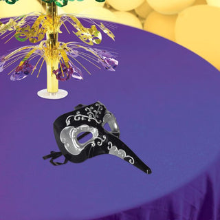 Black and Silver Long Nose Masquerade Mask
