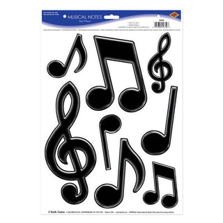 Musical Notes Peel n Place Clings