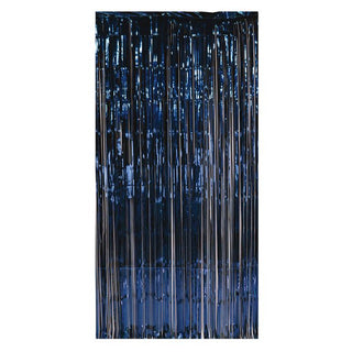 Navy Metallic Door Curtain