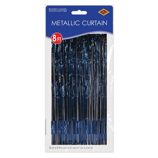 Navy Metallic Door Curtain