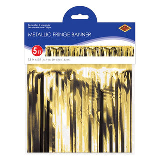 Metallic Gold Fringe Banner