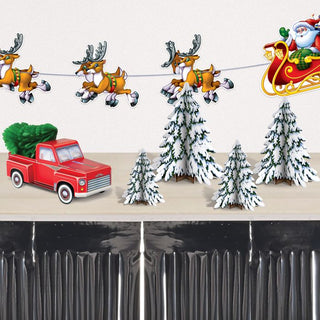 Metallic Silver Fringe Banner