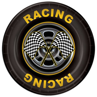 Race Car Tire Party Plates