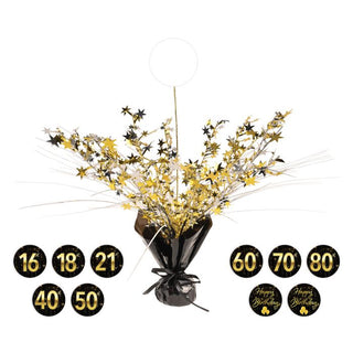 Happy Birthday Custom Centerpiece & Balloon Weight
