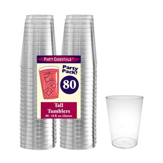 10 OZ. TUMBLERS – CLEAR 80 CT
