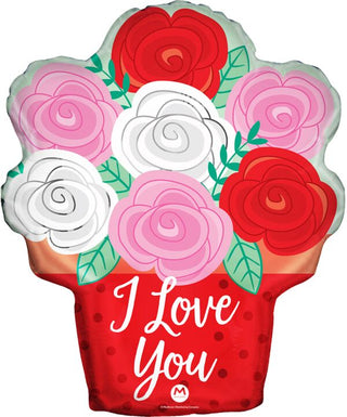 I Love You Flower Bouquet Shape Balloon