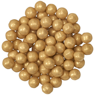 Metallic Gold Edible Sugar Pearl Dragees 6mm