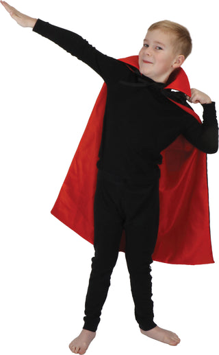 Kids Black and Red reversible cape