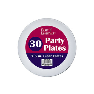7.5″ PARTY PLATES – CLEAR 30 CT