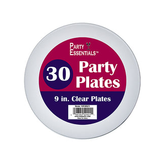9″ PARTY PLATES – CLEAR 30 CT.