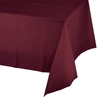 Burgundy Plastic Tablecloth
