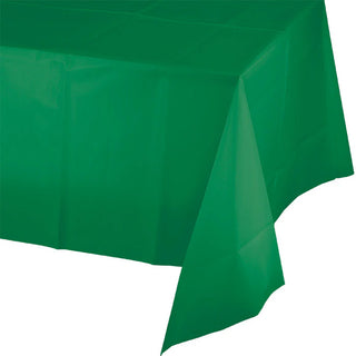 Emerald Green Plastic Tablecloth