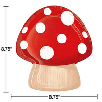 Red Toadstool Plates Large Mushroom