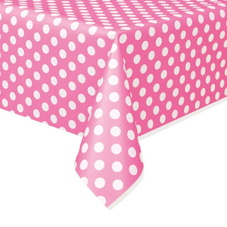 Pink Polka Dot Tablecover