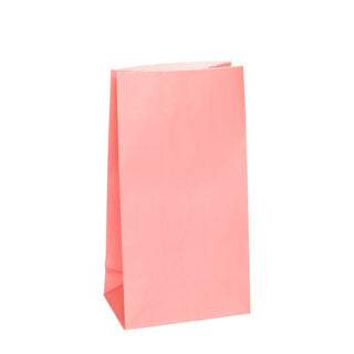 Pink Paper Party Treat Bags 12 Ct