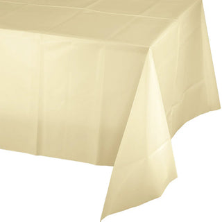 Ivory Plastic Tablecloth