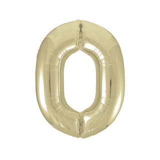 Gold Number Zero Shape Balloon