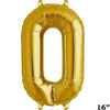 34" Gold Number Balloon - 0