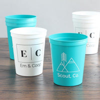 Plastic Stadium Personalized Cups / 50 Count