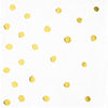 White and Gold Foil Polka Dot-Beverage Napkins - 16 Count / 3 Ply