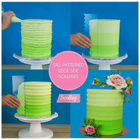 PME Tall Side Scraper Cake Tool-Scalloped Pattern