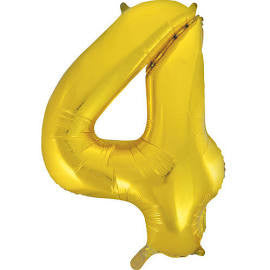 34" Gold Number Balloon - 4