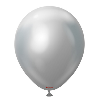 Kalisan Silver Mirror 5 inch Latex Balloons 100 CT