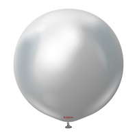 Kalisan Silver Mirror 12 inch Latex Balloons 50 CT