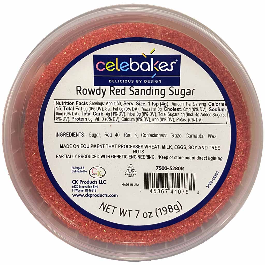 Red Sanding Sugar 7 oz Tub