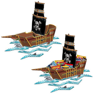 Pirate Ship 3-D Centerpiece 25.5 x 18.5" Assembled