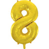 34" Gold Number Balloon - 8