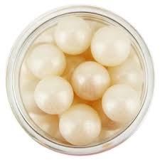 Edible Pearlized Ivory Sugar Pearl Dragees 8MM, 4oz