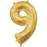 34" Gold Number Balloon - 9