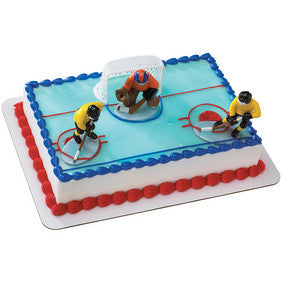 Hockey Face Off Cake Topper - DecoPac