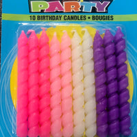 Spiral Birthday Candles / 10 Candles