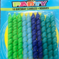 Spiral Birthday Candles / 10 Candles