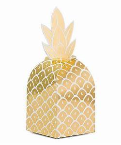 Golden Pineapple Favor Box / 8 Count