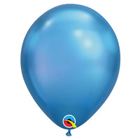 Chrome 11" Latex Balloons - Blue /10 Count