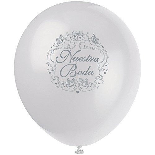 Nuestra Boda Latex Balloons  | 8 CT