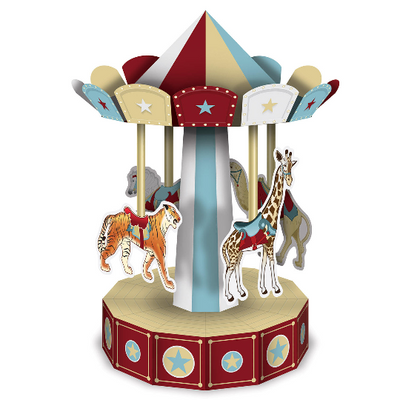 Vintage Circus Carousel - Centerpiece / 10 inches