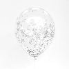 Confetti Balloons - Silver - 6 Count