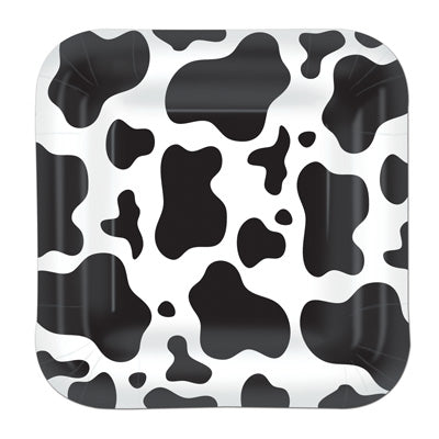 Cow Print Party Plates/8 Count/9 inch